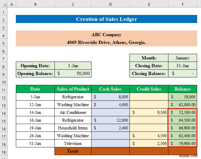 วิธีสร้างบัญชีแยกประเภทการขายและการซื้อใน Excel