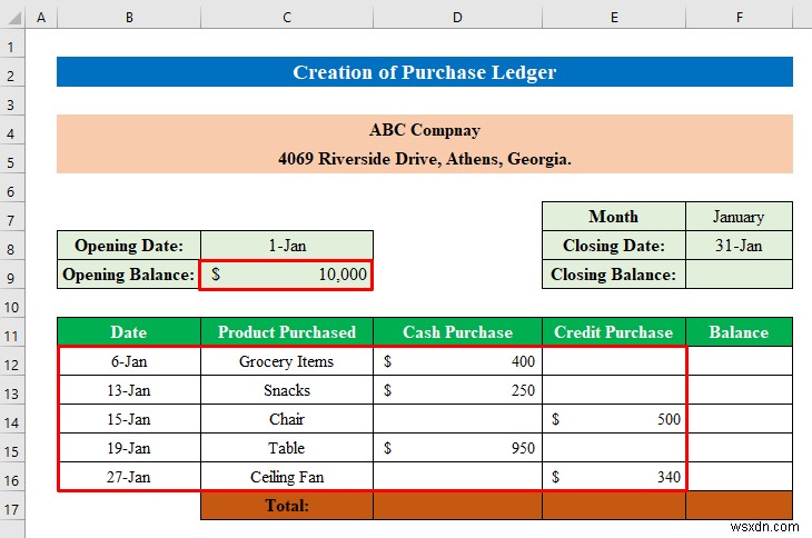 วิธีสร้างบัญชีแยกประเภทการขายและการซื้อใน Excel