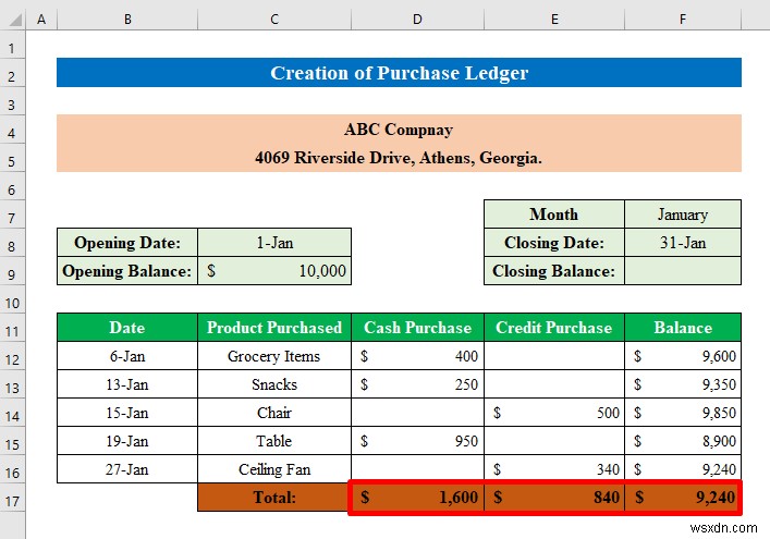 วิธีสร้างบัญชีแยกประเภทการขายและการซื้อใน Excel