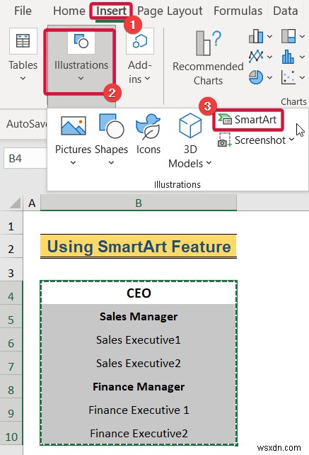 วิธีการสร้างลำดับชั้นใน Excel (3 วิธีง่ายๆ)