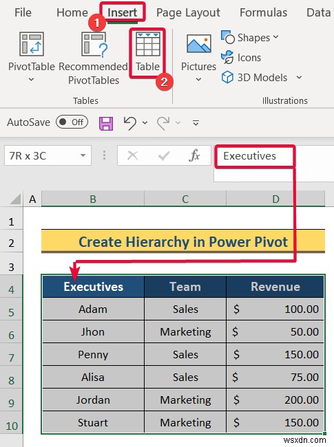 วิธีการสร้างลำดับชั้นใน Excel (3 วิธีง่ายๆ)