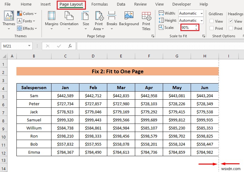 [แก้ไขแล้ว!] มาตราส่วนการพิมพ์ให้พอดีไม่ทำงานใน Excel