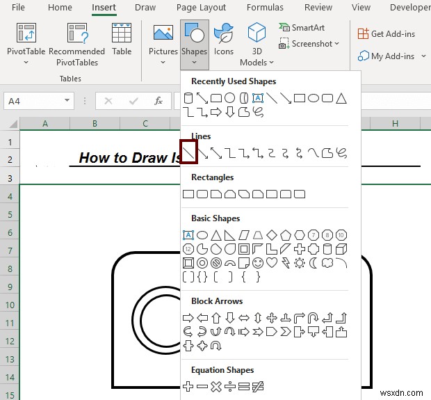 วิธีการวาดภาพวาดสามมิติใน Excel (ด้วยขั้นตอนง่ายๆ)