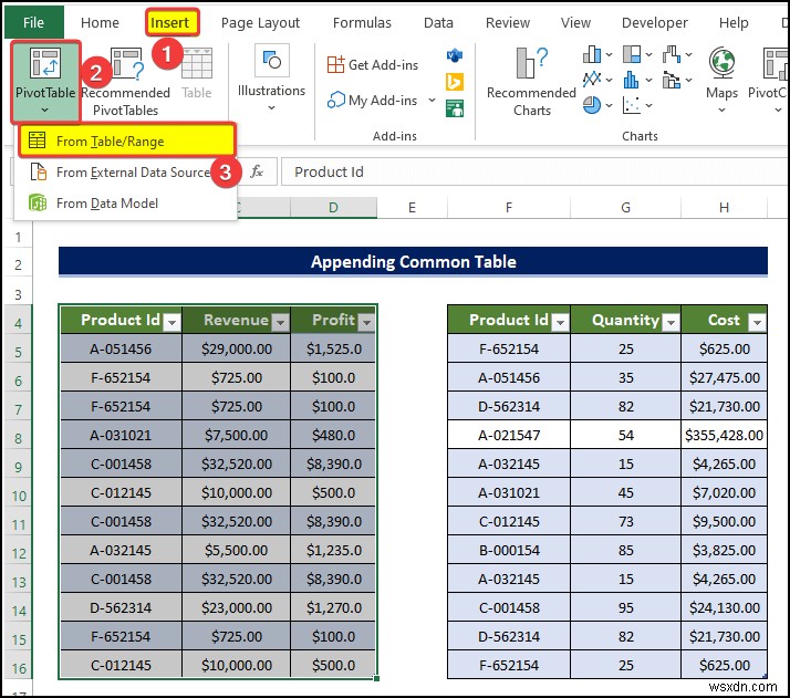วิธีสร้างความสัมพันธ์ใน Excel ด้วยค่าที่ซ้ำกัน