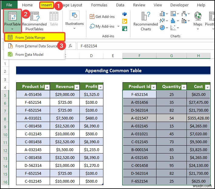 วิธีสร้างความสัมพันธ์ใน Excel ด้วยค่าที่ซ้ำกัน