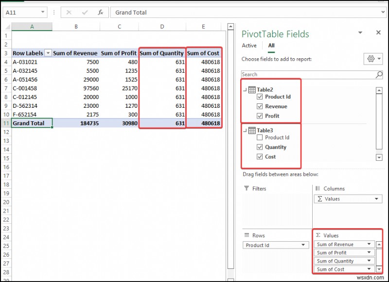 วิธีสร้างความสัมพันธ์ใน Excel ด้วยค่าที่ซ้ำกัน