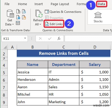 วิธีลบลิงก์ที่ไม่รู้จักใน Excel (4 ตัวอย่างที่เหมาะสม)