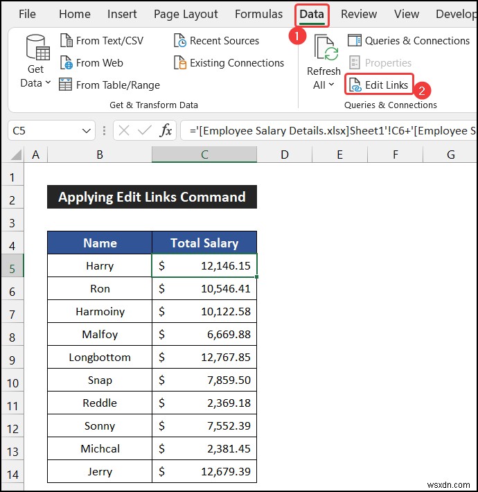 วิธีแบ่งลิงก์ใน Excel และเก็บค่าไว้ (3 วิธีง่ายๆ)