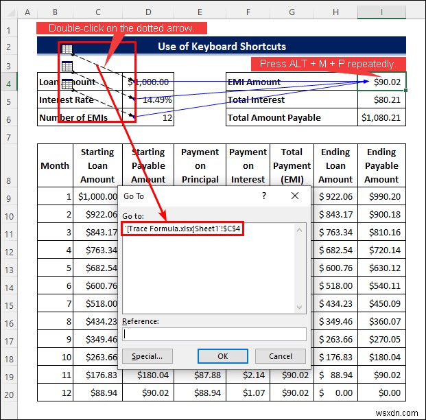 วิธีการติดตามสูตรใน Excel (3 วิธีที่มีประสิทธิภาพ)