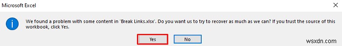 วิธีแบ่งลิงก์ใน Excel ก่อนเปิดไฟล์ (ด้วยขั้นตอนง่ายๆ)