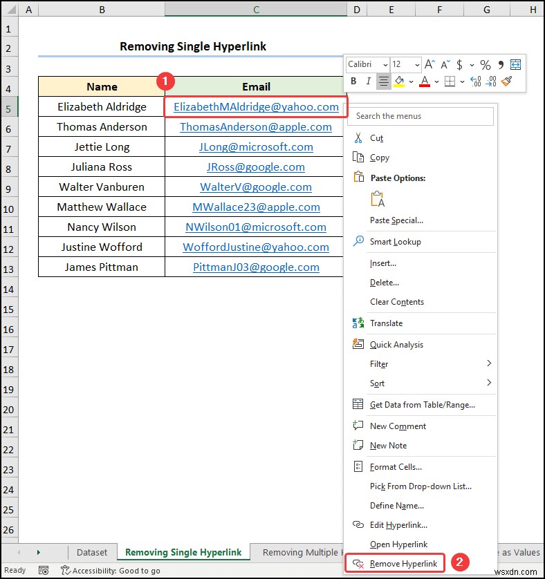 วิธีการลบลิงก์ที่ซ่อนอยู่ใน Excel (5 วิธีง่ายๆ)