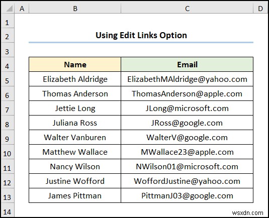 วิธีการลบลิงก์ที่ซ่อนอยู่ใน Excel (5 วิธีง่ายๆ)