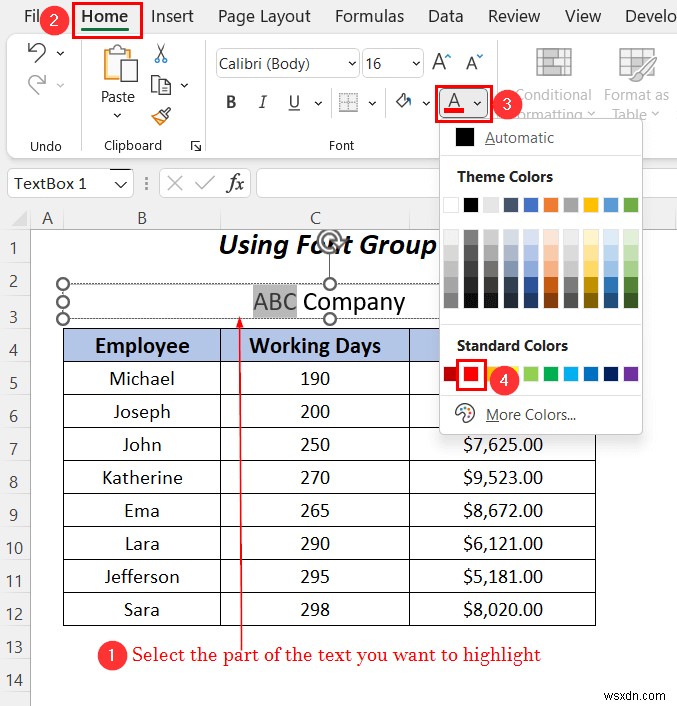 วิธีการเน้นข้อความในกล่องข้อความใน Excel (3 วิธีที่มีประโยชน์)