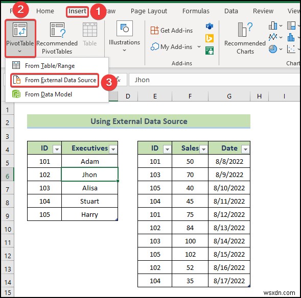 วิธีรับข้อมูลจากตัวแบบข้อมูลใน Excel (2 วิธีง่ายๆ)