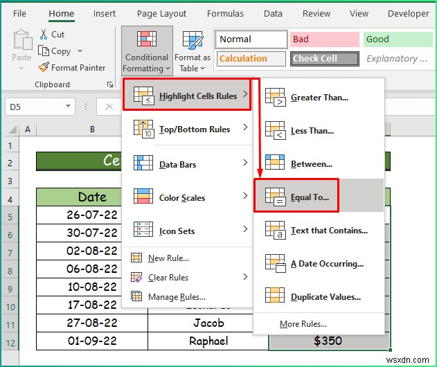 วิธีการใช้การจัดรูปแบบตามเงื่อนไขประเภทต่างๆ ใน ​​Excel