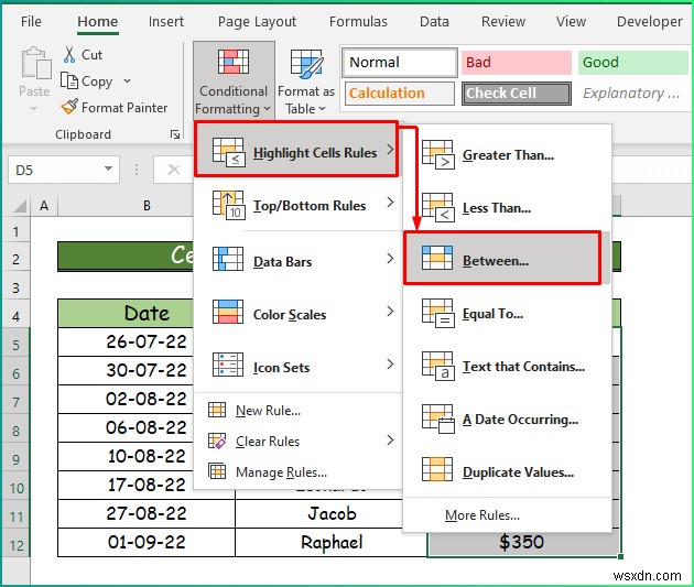 วิธีการใช้การจัดรูปแบบตามเงื่อนไขประเภทต่างๆ ใน ​​Excel