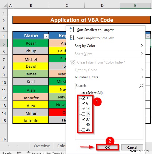 วิธีการกรองด้วยหลายสีใน Excel (2 วิธีง่ายๆ)