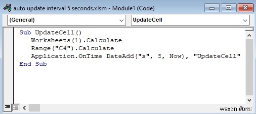 วิธีการอัปเดตอัตโนมัติด้วยช่วงเวลา 5 วินาทีใน Excel