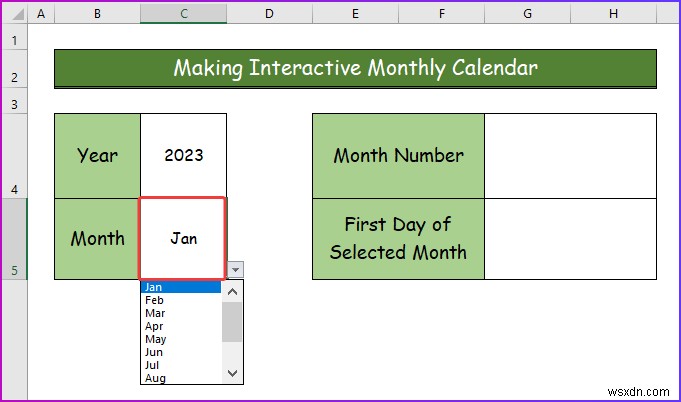 วิธีการสร้างปฏิทินเชิงโต้ตอบใน Excel (2 วิธีง่ายๆ)