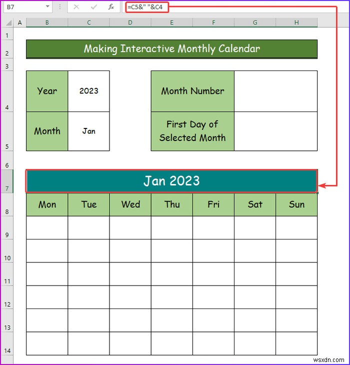 วิธีการสร้างปฏิทินเชิงโต้ตอบใน Excel (2 วิธีง่ายๆ)