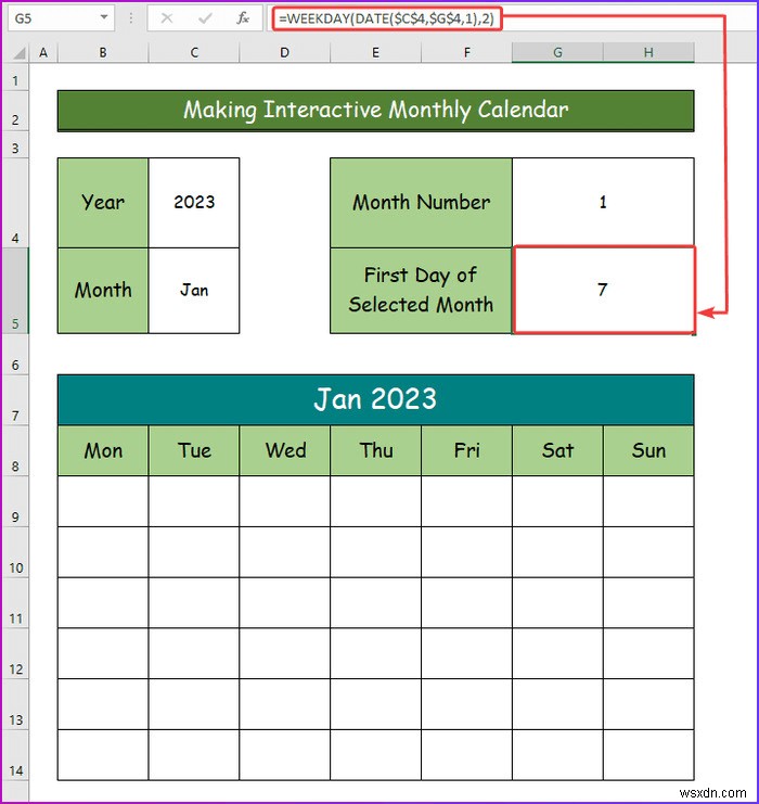 วิธีการสร้างปฏิทินเชิงโต้ตอบใน Excel (2 วิธีง่ายๆ)