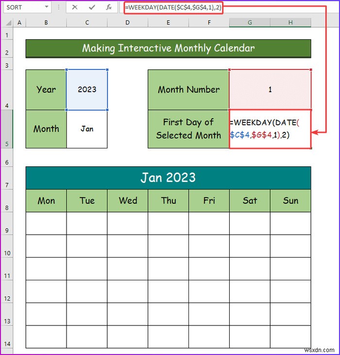 วิธีการสร้างปฏิทินเชิงโต้ตอบใน Excel (2 วิธีง่ายๆ)