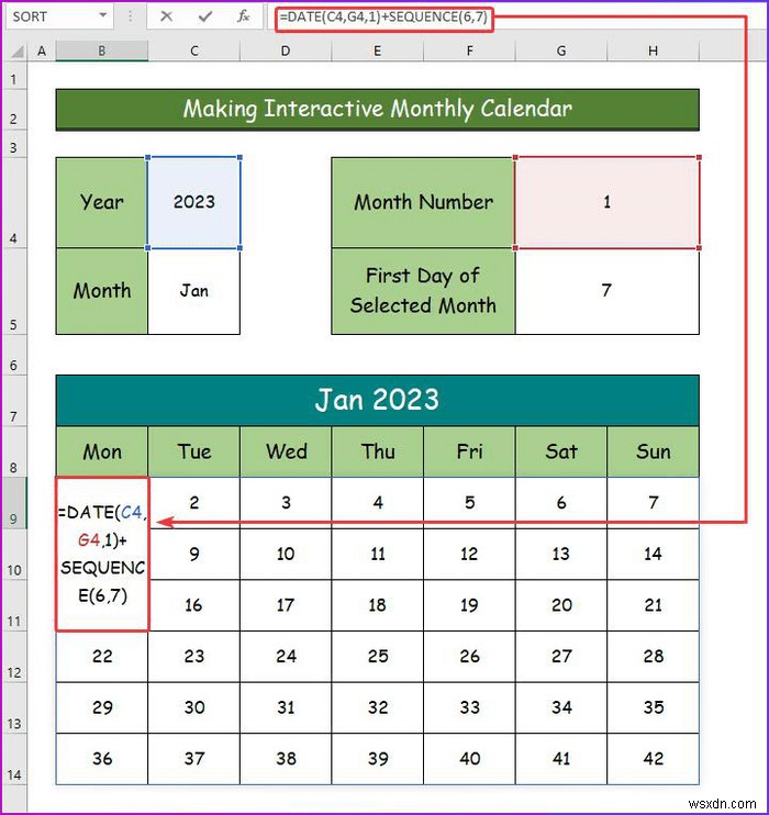 วิธีการสร้างปฏิทินเชิงโต้ตอบใน Excel (2 วิธีง่ายๆ)