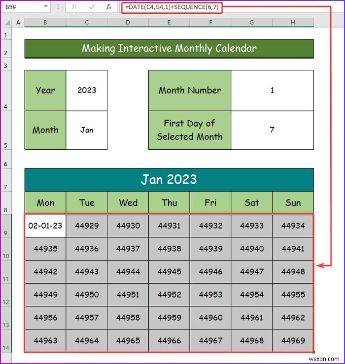 วิธีการสร้างปฏิทินเชิงโต้ตอบใน Excel (2 วิธีง่ายๆ)