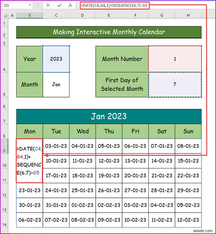 วิธีการสร้างปฏิทินเชิงโต้ตอบใน Excel (2 วิธีง่ายๆ)