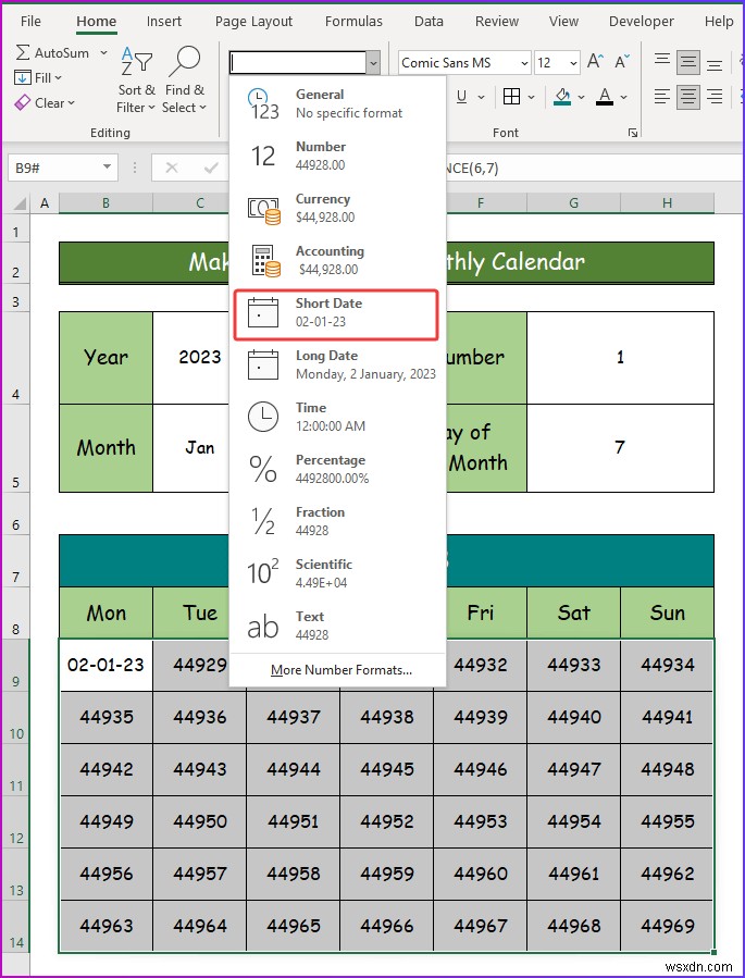 วิธีการสร้างปฏิทินเชิงโต้ตอบใน Excel (2 วิธีง่ายๆ)