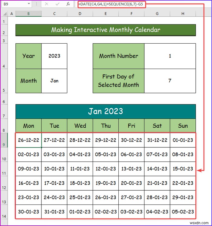 วิธีการสร้างปฏิทินเชิงโต้ตอบใน Excel (2 วิธีง่ายๆ)