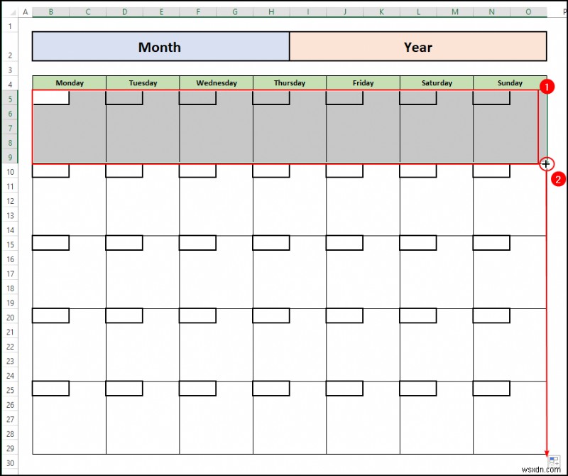 วิธีการสร้างปฏิทินเปล่าใน Excel (ดาวน์โหลดเทมเพลตฟรี)