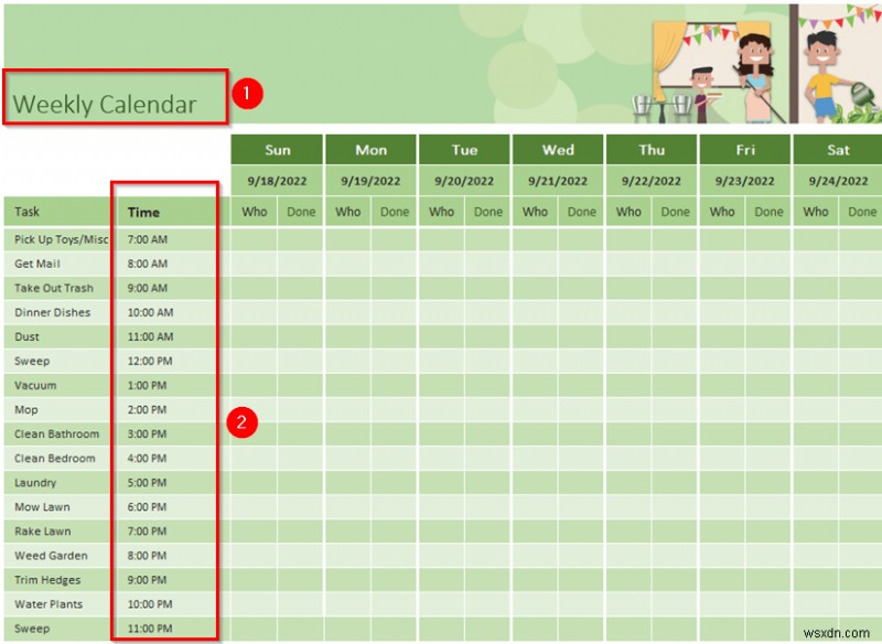 วิธีสร้างปฏิทินรายสัปดาห์ใน Excel (3 วิธีที่เหมาะสม)