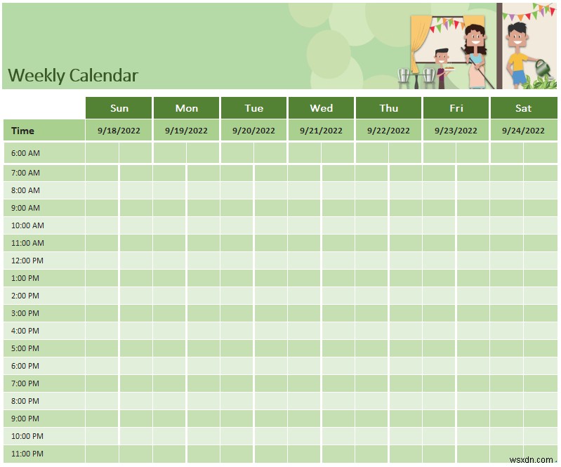 วิธีสร้างปฏิทินรายสัปดาห์ใน Excel (3 วิธีที่เหมาะสม)