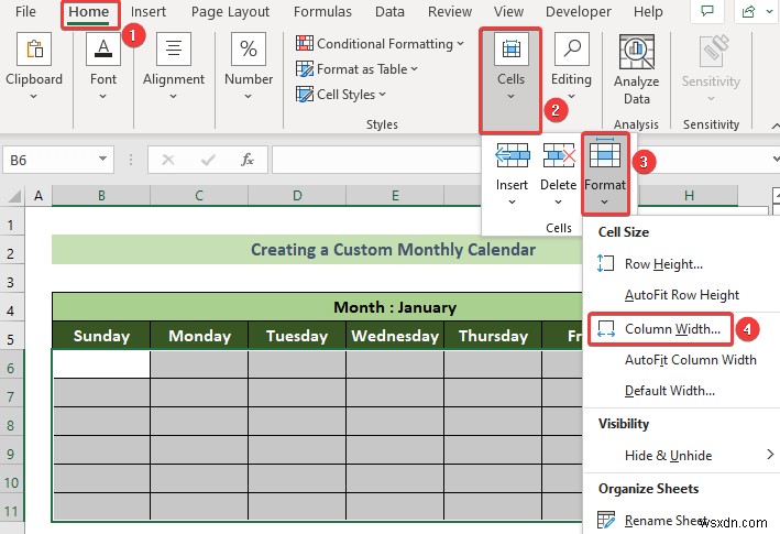 วิธีสร้างปฏิทินรายเดือนใน Excel (3 วิธีที่มีประสิทธิภาพ)