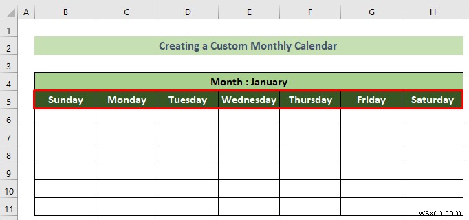 วิธีสร้างปฏิทินรายเดือนใน Excel (3 วิธีที่มีประสิทธิภาพ)