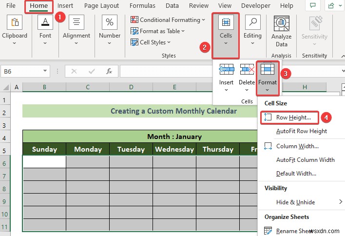 วิธีสร้างปฏิทินรายเดือนใน Excel (3 วิธีที่มีประสิทธิภาพ)