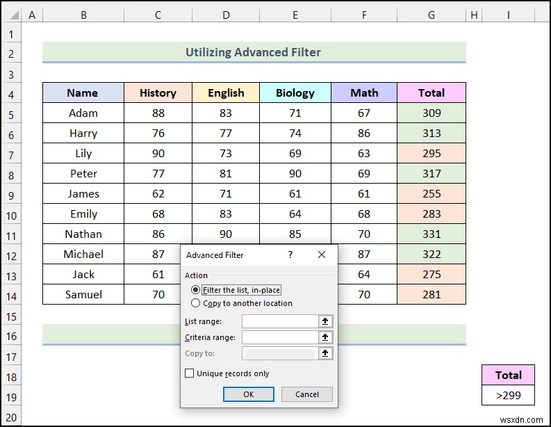 วิธีการกรองตามสีโดยใช้การจัดรูปแบบตามเงื่อนไขใน Excel