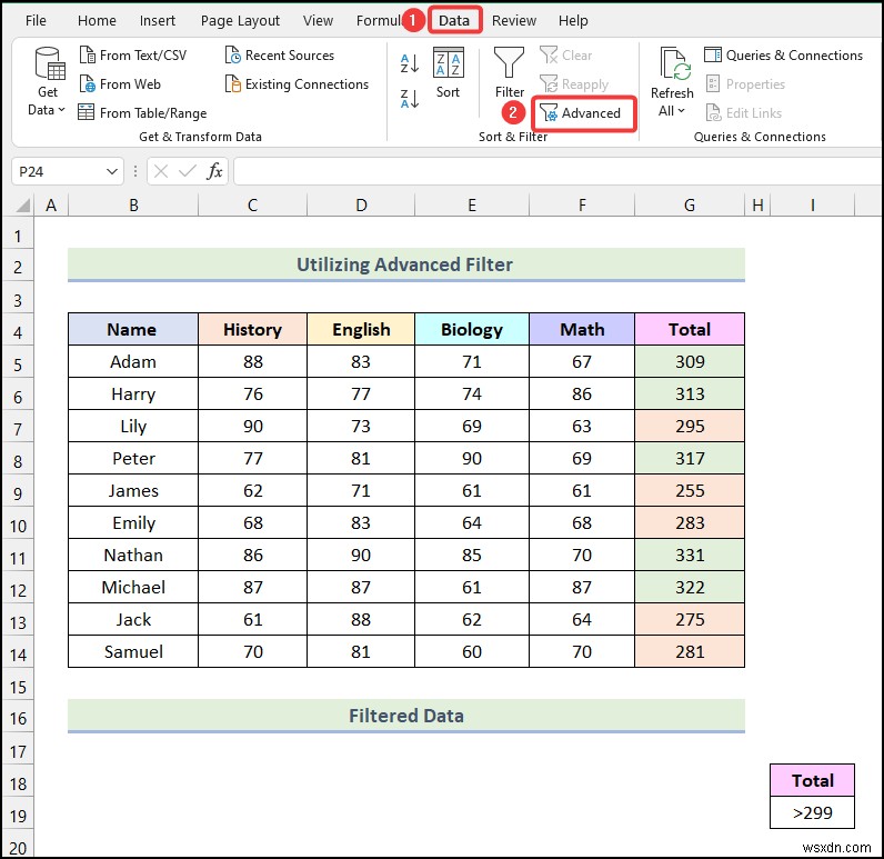 วิธีการกรองตามสีโดยใช้การจัดรูปแบบตามเงื่อนไขใน Excel