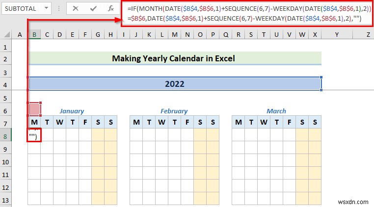 วิธีการสร้างปฏิทินใน Excel โดยไม่มีเทมเพลต (2 ตัวอย่าง)