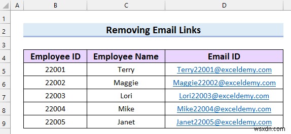 วิธีลบลิงก์อีเมลใน Excel (7 วิธีด่วน)