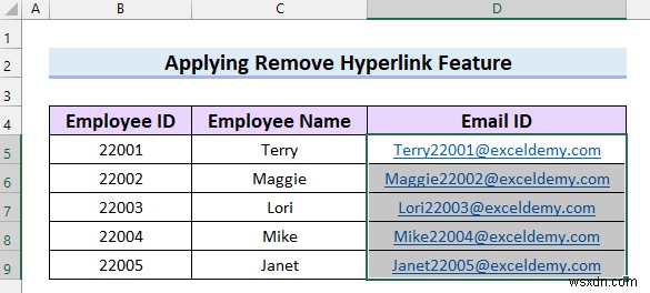 วิธีลบลิงก์อีเมลใน Excel (7 วิธีด่วน)