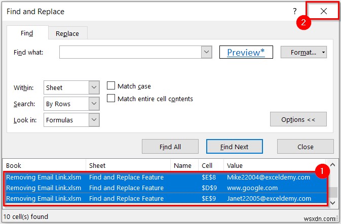 วิธีลบลิงก์อีเมลใน Excel (7 วิธีด่วน)