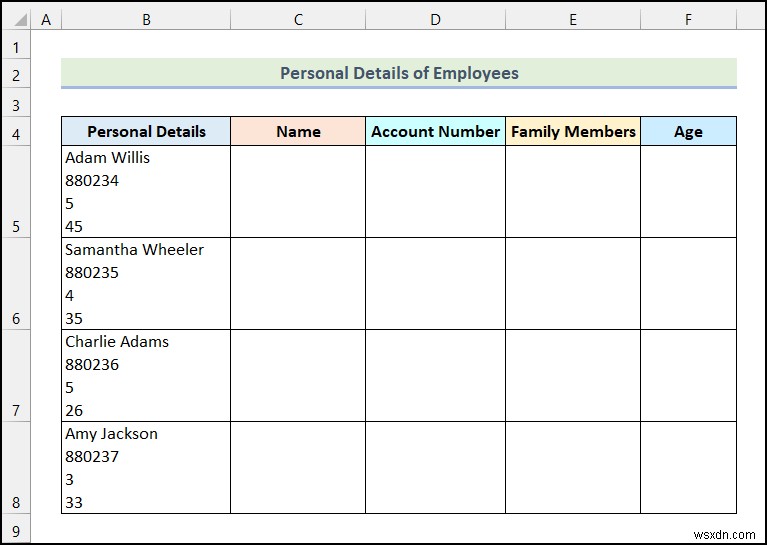 วิธีใช้คุณลักษณะข้อความเป็นคอลัมน์พร้อม Carriage Return ใน Excel