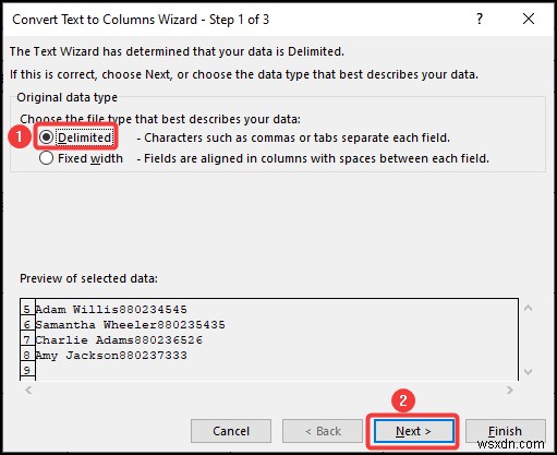 วิธีใช้คุณลักษณะข้อความเป็นคอลัมน์พร้อม Carriage Return ใน Excel