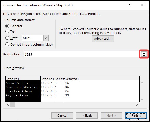 วิธีใช้คุณลักษณะข้อความเป็นคอลัมน์พร้อม Carriage Return ใน Excel