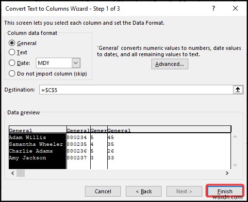 วิธีใช้คุณลักษณะข้อความเป็นคอลัมน์พร้อม Carriage Return ใน Excel