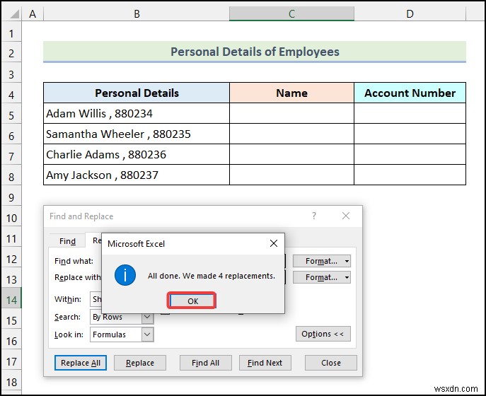 วิธีใช้คุณลักษณะข้อความเป็นคอลัมน์พร้อม Carriage Return ใน Excel