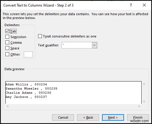 วิธีใช้คุณลักษณะข้อความเป็นคอลัมน์พร้อม Carriage Return ใน Excel