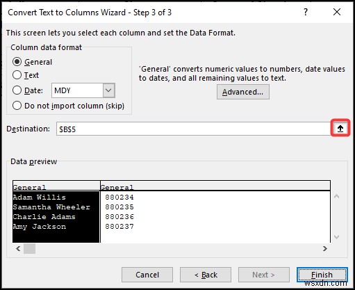 วิธีใช้คุณลักษณะข้อความเป็นคอลัมน์พร้อม Carriage Return ใน Excel